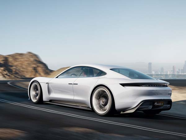 porsche mission e concept rear profile