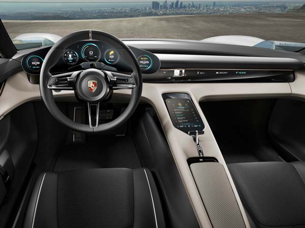 porsche mission e concept interior