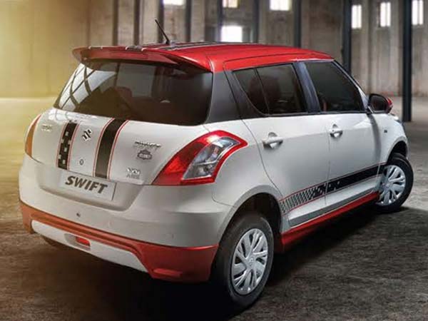 maruti suzuki swift glory edition rear design