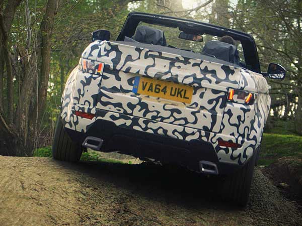 range rover evoque convertible rear shot