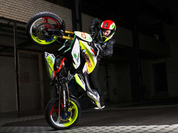 bmw tvs stunt g 310 concept in action
