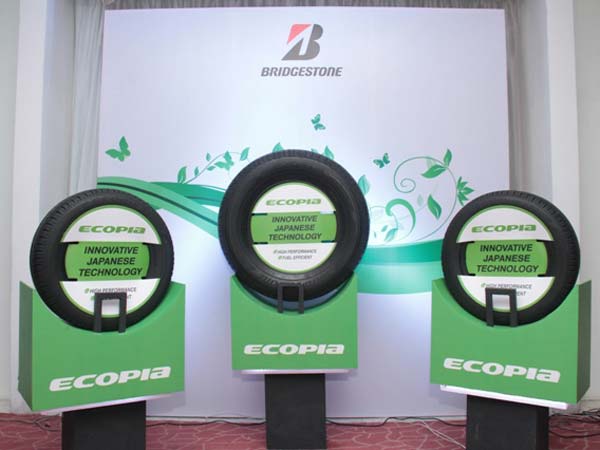 bridgestone ecopia tyres in display