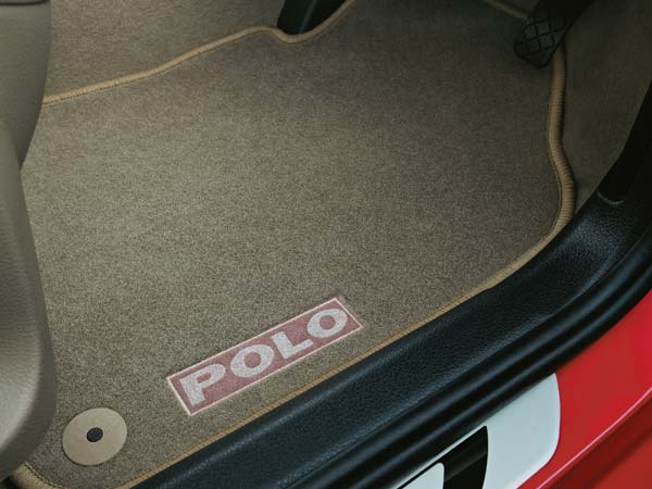 volkswagen polo exquisite limited edition badge on floor