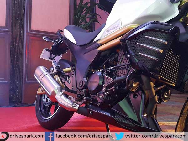 mahindra mojo design exhaust air deflecting