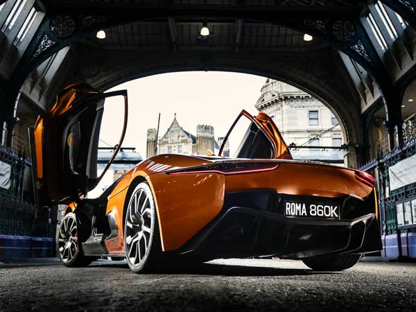 jaguar c-x75 supercar rear profile