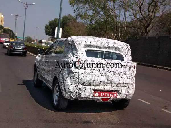 tata nexon spy shot rear view 