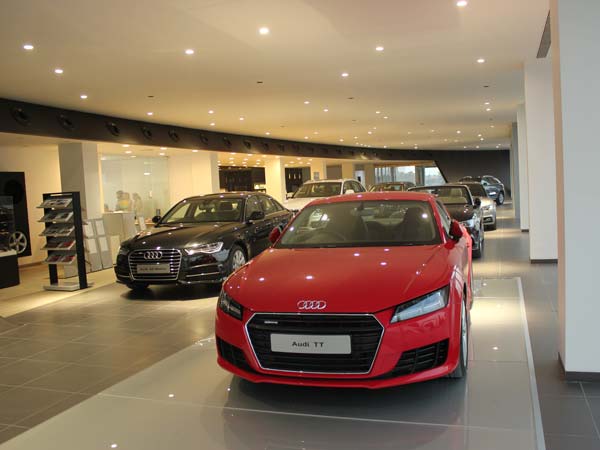 audi cars in rajkot showroom