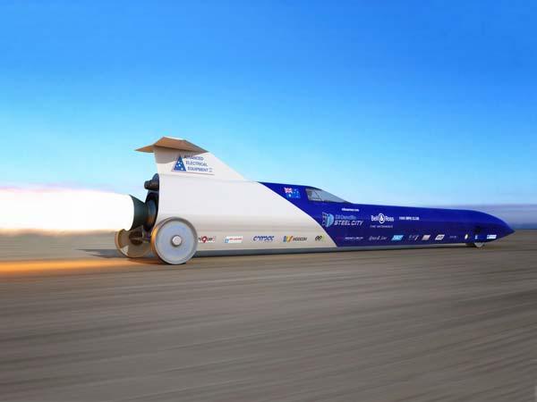aussie invader 5r land speed record vehicle rear profile