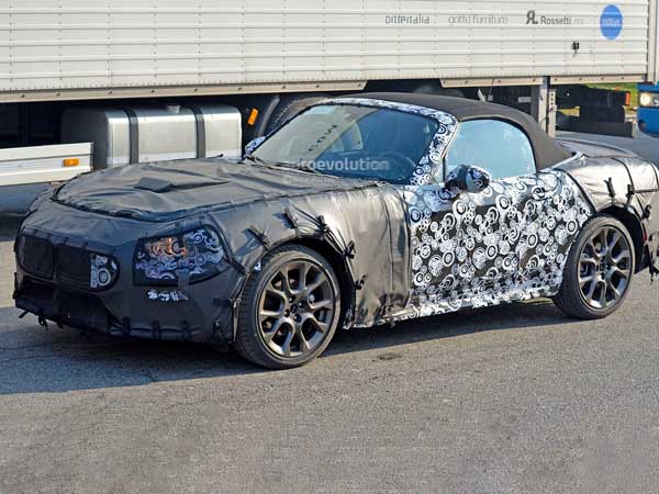 fiat 124 spider abarth spy shot front