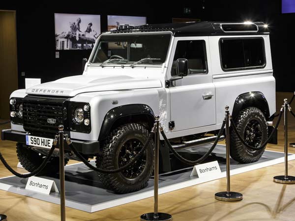 land rover defender 2,000,000 front three quarter profile