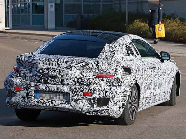 mercedes e class coupe rear profile spy shot