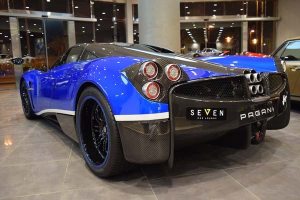pagani huayra no 001 rear profile