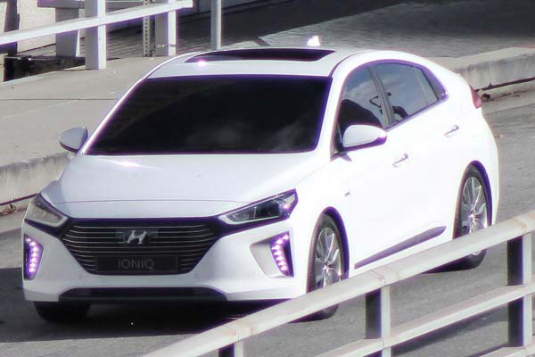 hyundai ioniq spy shot front profile