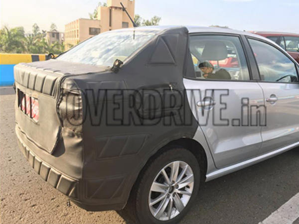 volkswagen ameo rear profile spy shot