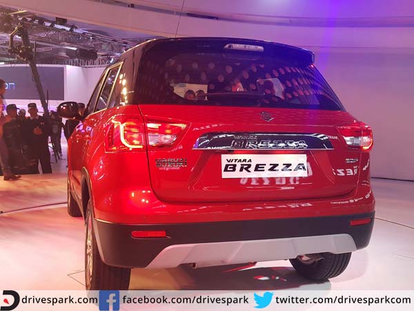 maruti suzuki vitara brezza rear profile