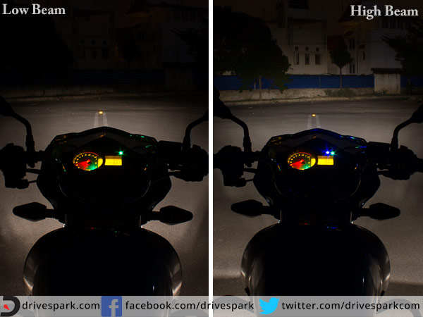 new tvs victor 2016 head light beam