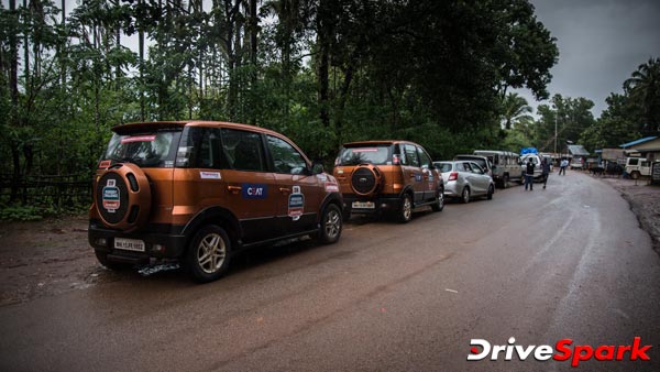vehicles waiting at a checkpost
