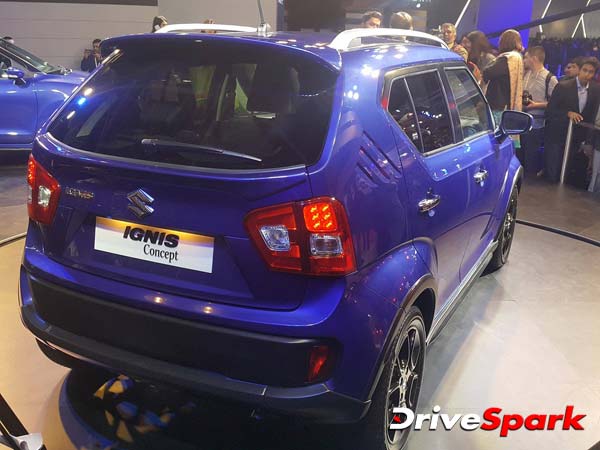 maruti suzuki ignis rear three quarter