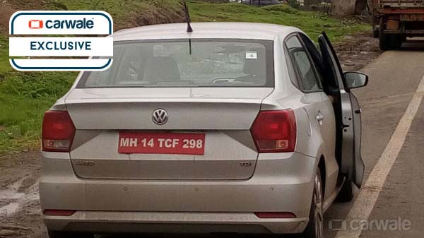 volkswagen ameo diesel spy pic rear