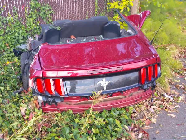 Rental Ford Mustang Splits In Two After Crash Rental Ford Mustang Splits In Two After Crash