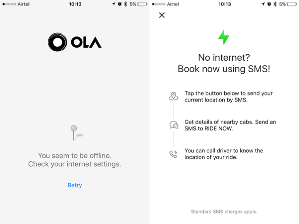 Ola Introduces Cab Booking Without Internet