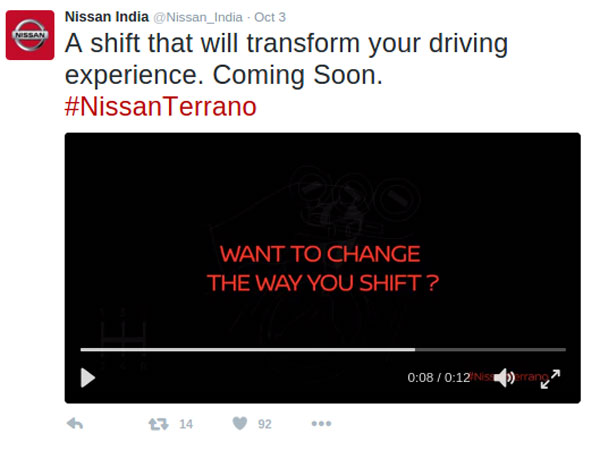 Nissan Teases Terrano Automatic On Twitter