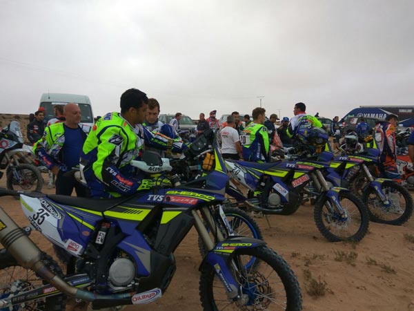 Oilibya Rally of Morocco Stage 2: TVS Sherco And KP Aravind Update