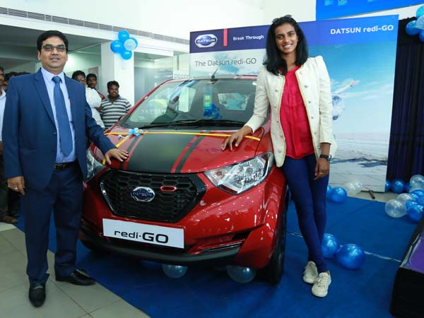 P.V. Sindhu Gifted A Datsun redi-GO Sport Edition