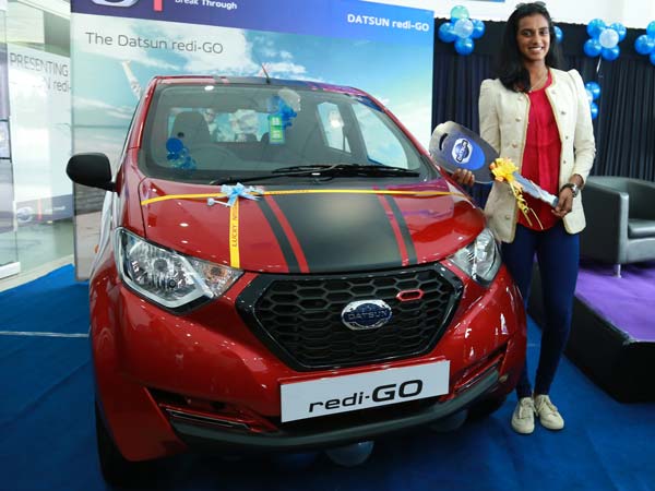P.V. Sindhu Gifted A Datsun redi-GO Sport Edition