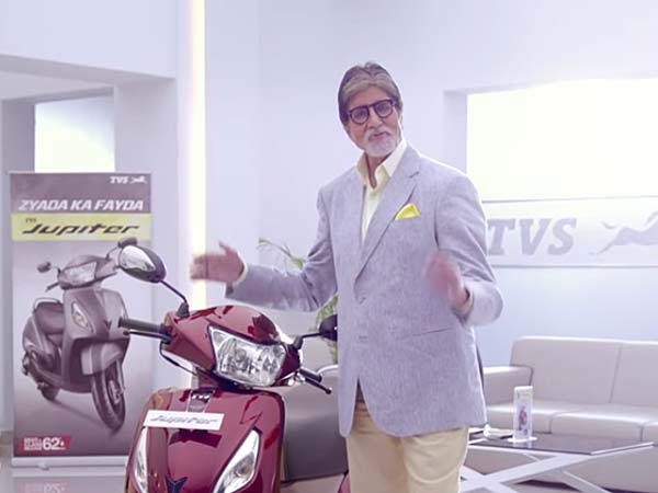 Bollywood Megastar Amitabh Bachchan Endorses TVS Jupiter