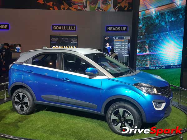 Tata Nexon Spied Testing With Berry Red Body Colour