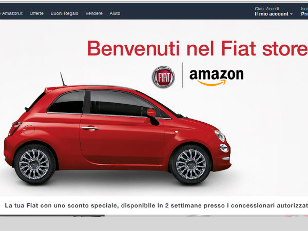 Fiat Links Up With Amazon To Sell Cars Online