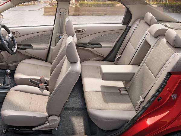 <b> Toyota Etios Rear Seat Layout </b>