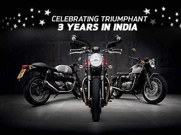 Triumph Motorcycles Celebrates Triumphant Three Years In India