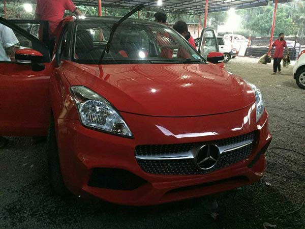 Maruti Baleno Converted Into A Mercedes A-Class Is Possibly The Worst Car Mod Ever 