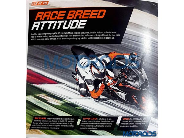 2017 KTM RC390 And RC200 Brochure Leaked Ahead Of Launch