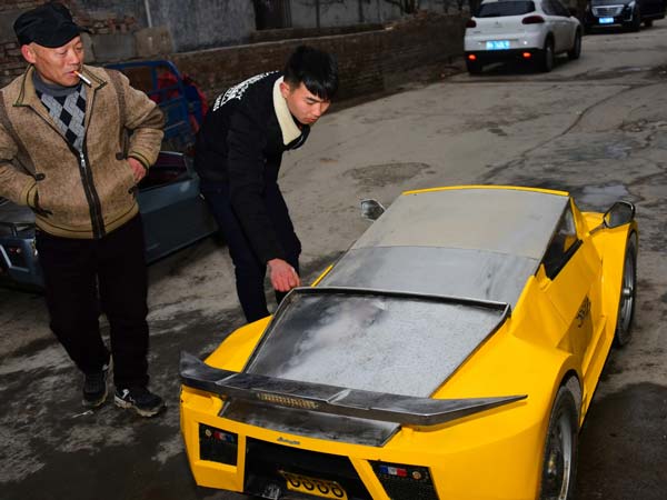 Chinese Farmer Builds Miniature Lamborghinis For Grandson