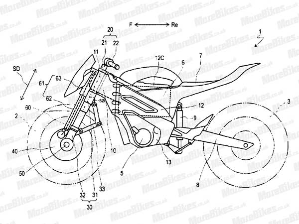 Yamaha Patents The Designs Of Its Two-Wheel Drive Bike