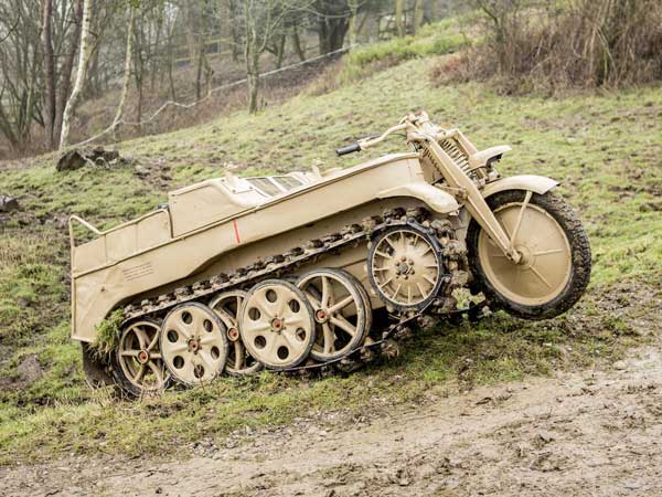 Word War German Tank Motorcycle Kettenkrad Is A Perfect Off-Road Vehicle