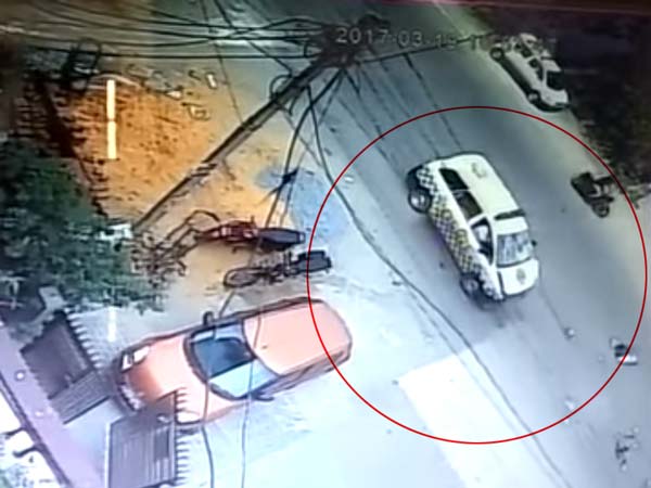 Police Car’s Hit And Run Caught On Camera