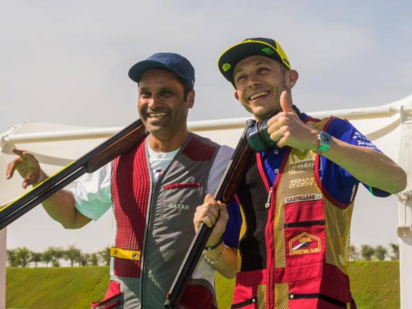 Valentino Rossi Takes To Skeet Shooting Ahead Of Qatar GP