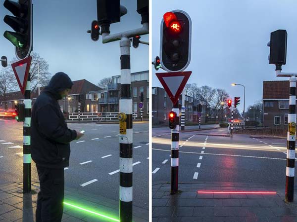 This Town Put Traffic Lights On The Ground For Smartphone-Addicted People