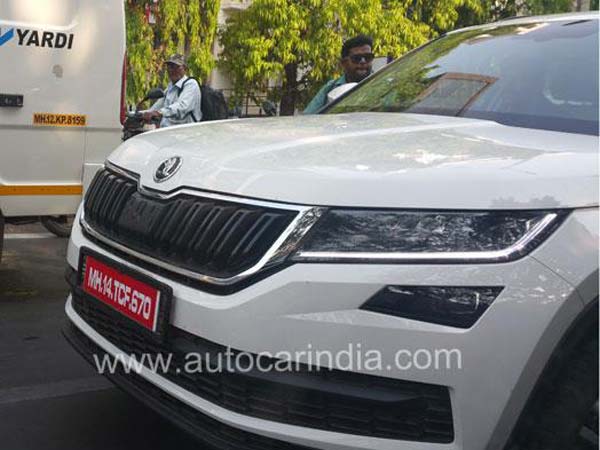 Skoda Kodiaq SUV Spotted Testing In India Skoda Kodiaq SUV Spotted Testing In India