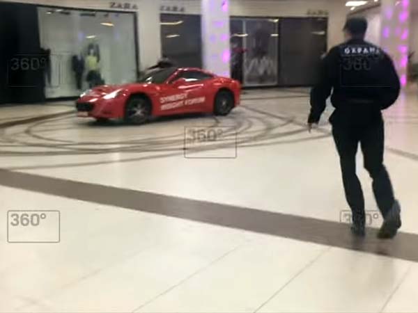 Watch A Russian Mayor Driving A Ferrari Recklessly At A Moscow Mall Watch A Russian Mayor Driving A Ferrari Recklessly At A Moscow Mall
