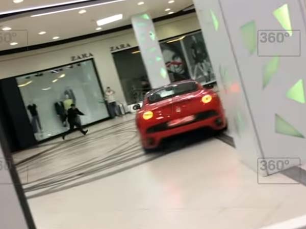 Watch A Russian Mayor Driving A Ferrari Recklessly At A Moscow Mall Watch A Russian Mayor Driving A Ferrari Recklessly At A Moscow Mall