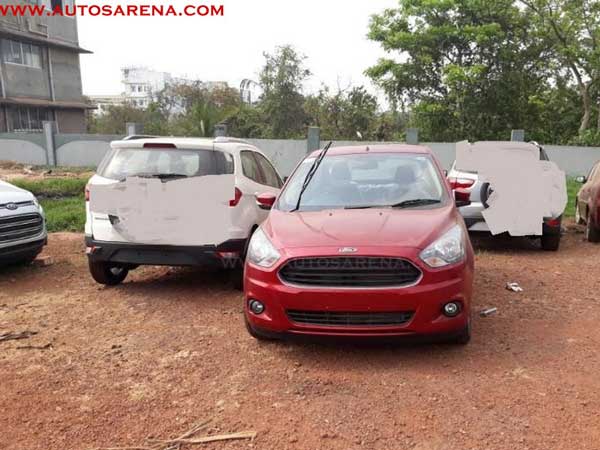 Spy Pics: Ford Aspire S Spotted At A Dealer Stockyard
