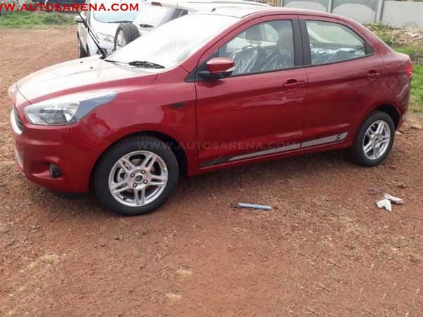 Spy Pics: Ford Aspire S Spotted At A Dealer Stockyard