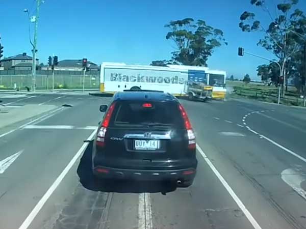 Watch As A Station Wagon Jumps Red Light Signal Gets T-Boned