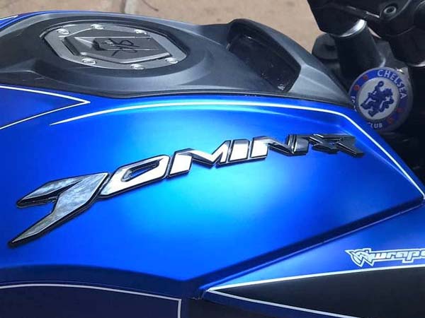 Bajaj Dominar 400 Satin Blue And Matte Black Custom Wrap By Wrapcraft 