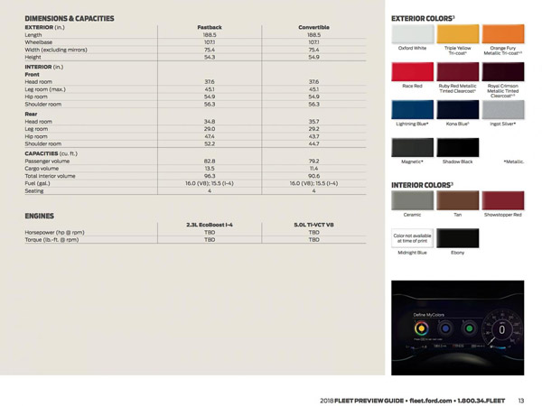2018 Ford Mustang Brochure Leaked — Here’s A List Of Goodies You Can Expect